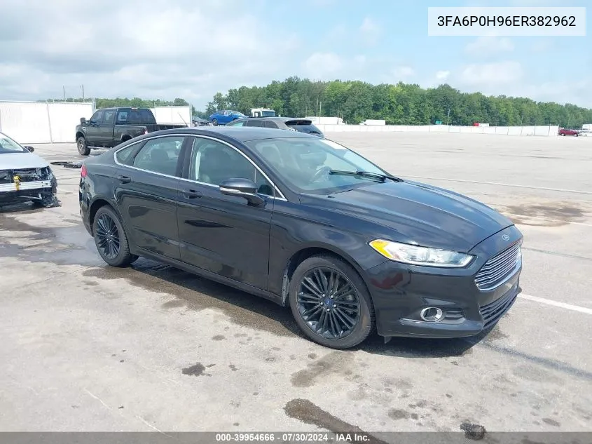 2014 Ford Fusion Se VIN: 3FA6P0H96ER382962 Lot: 39954666