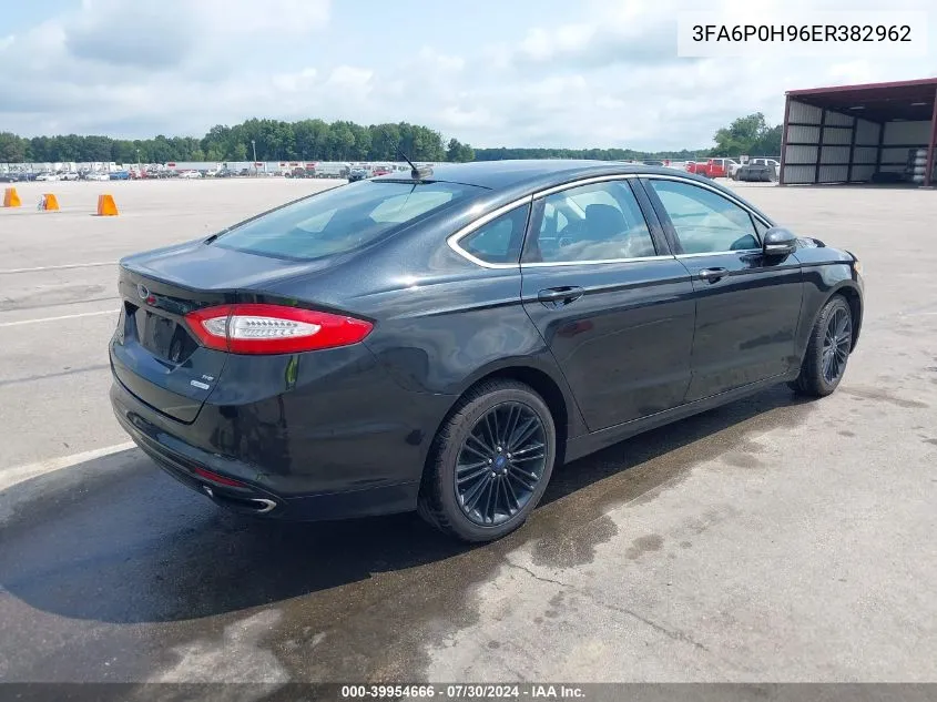 2014 Ford Fusion Se VIN: 3FA6P0H96ER382962 Lot: 39954666