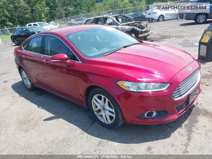 2014 Ford Fusion Se VIN: 3FA6P0HD0ER328464 Lot: 39960375