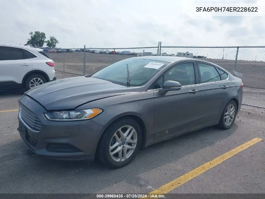 3FA6P0H74ER228622 2014 Ford Fusion Se