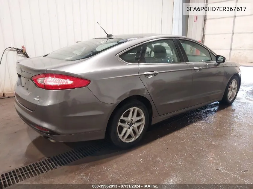 3FA6P0HD7ER367617 2014 Ford Fusion Se