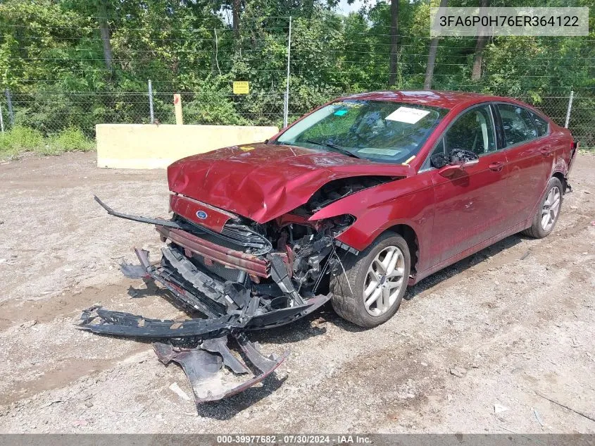 3FA6P0H76ER364122 2014 Ford Fusion Se