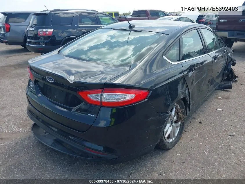 1FA6P0H77E5392403 2014 Ford Fusion Se