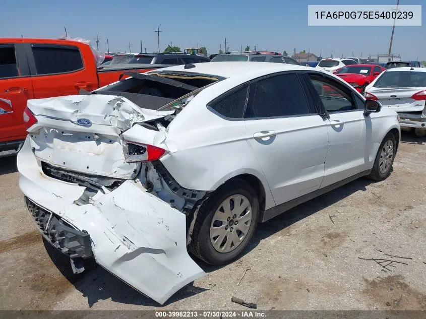 1FA6P0G75E5400239 2014 Ford Fusion S