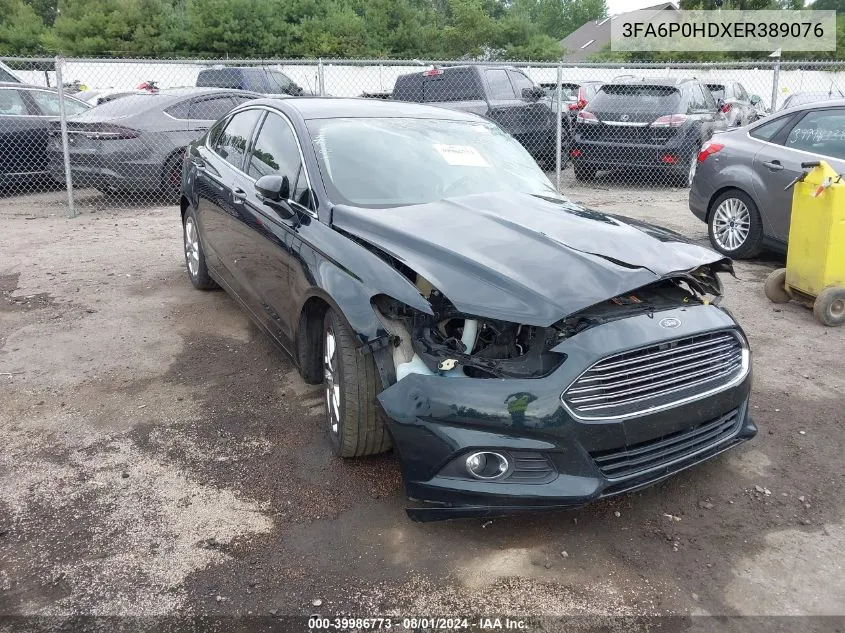 2014 Ford Fusion Se VIN: 3FA6P0HDXER389076 Lot: 39986773