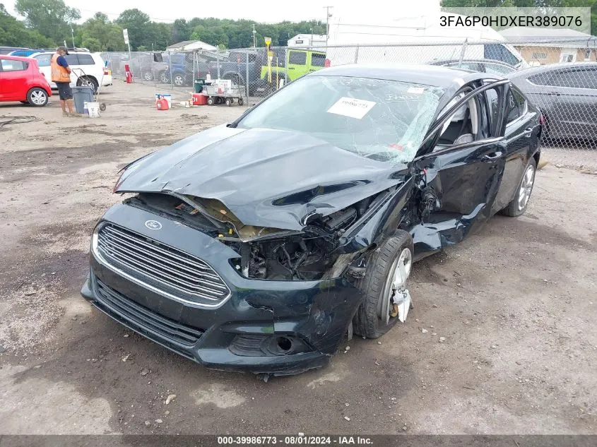 2014 Ford Fusion Se VIN: 3FA6P0HDXER389076 Lot: 39986773