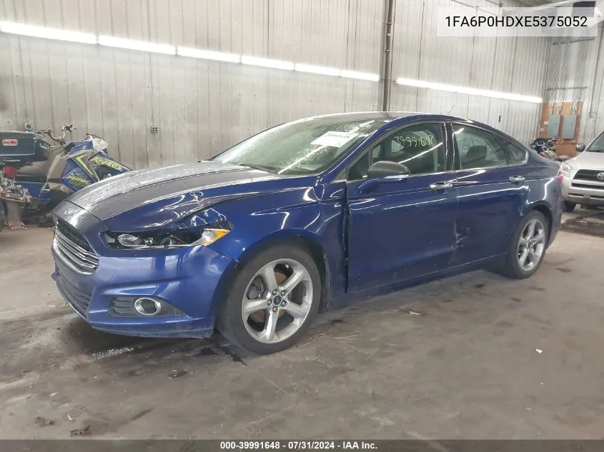 2014 Ford Fusion Se VIN: 1FA6P0HDXE5375052 Lot: 39991648