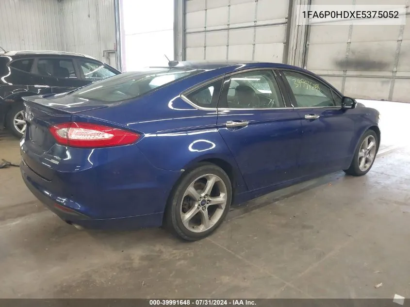 2014 Ford Fusion Se VIN: 1FA6P0HDXE5375052 Lot: 39991648