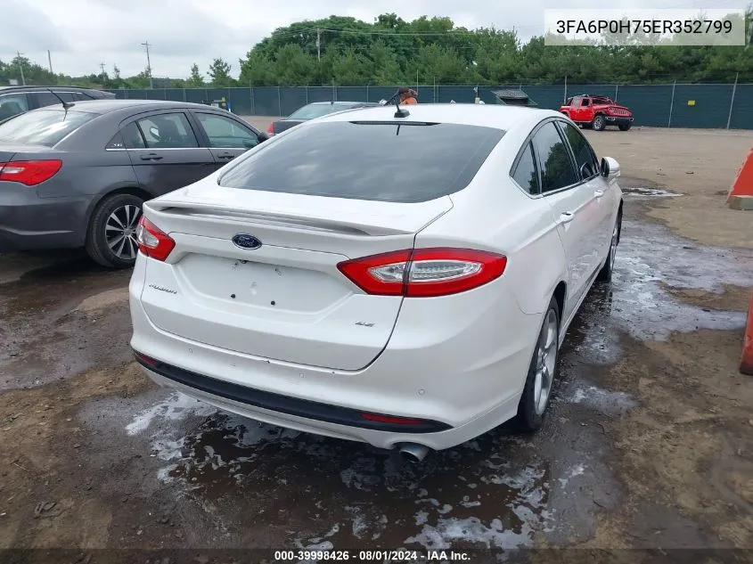 2014 Ford Fusion Se VIN: 3FA6P0H75ER352799 Lot: 39998426