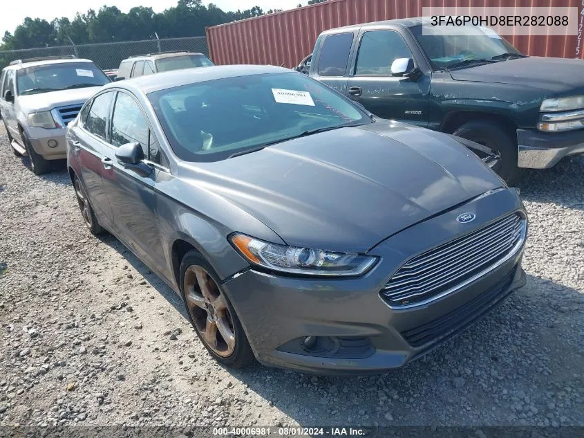 2014 Ford Fusion Se VIN: 3FA6P0HD8ER282088 Lot: 40006981