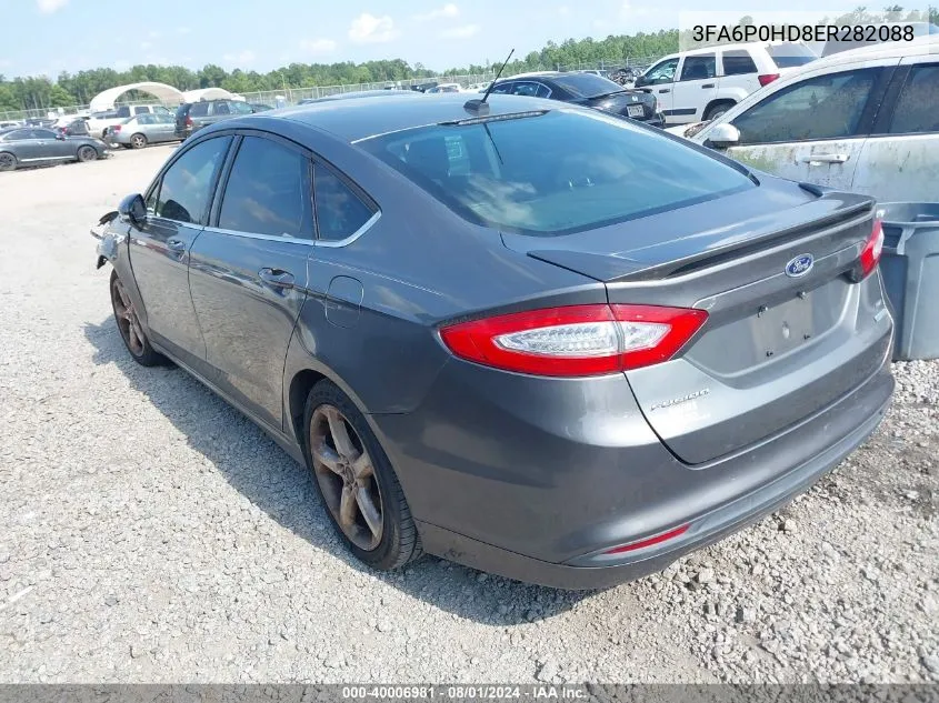 2014 Ford Fusion Se VIN: 3FA6P0HD8ER282088 Lot: 40006981