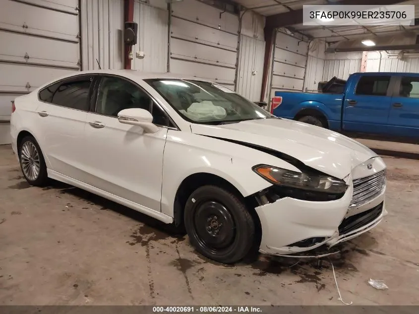 2014 Ford Fusion Titanium VIN: 3FA6P0K99ER235706 Lot: 40020691