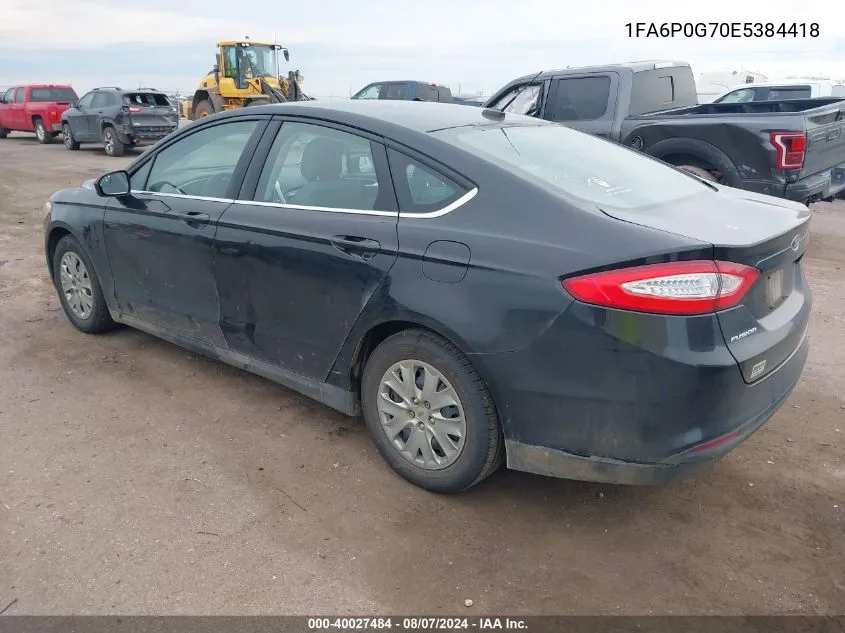 1FA6P0G70E5384418 2014 Ford Fusion S