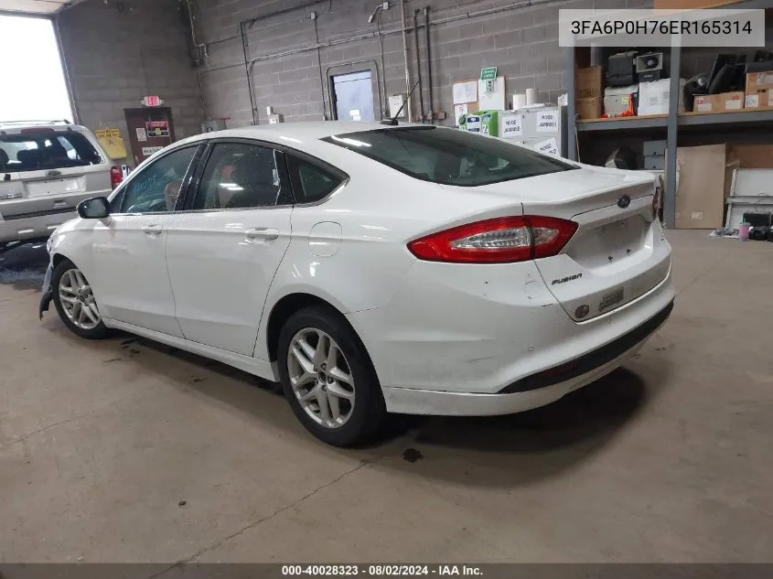 3FA6P0H76ER165314 2014 Ford Fusion Se