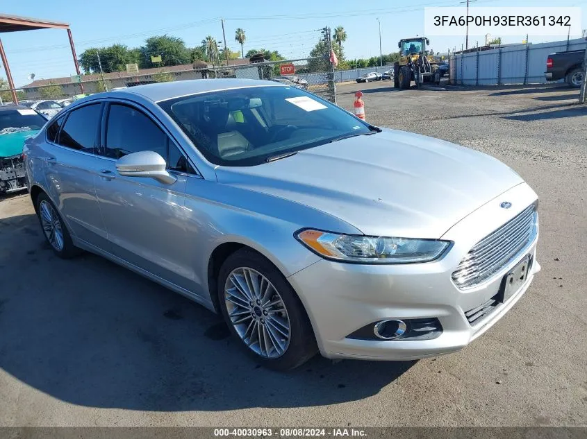 2014 Ford Fusion Se VIN: 3FA6P0H93ER361342 Lot: 40030963