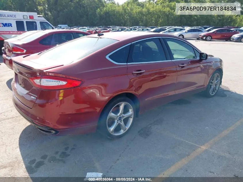 3FA6P0D97ER184834 2014 Ford Fusion Titanium