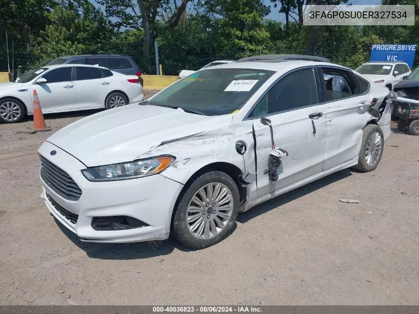 2014 Ford Fusion Energi Titanium VIN: 3FA6P0SU0ER327534 Lot: 40036823