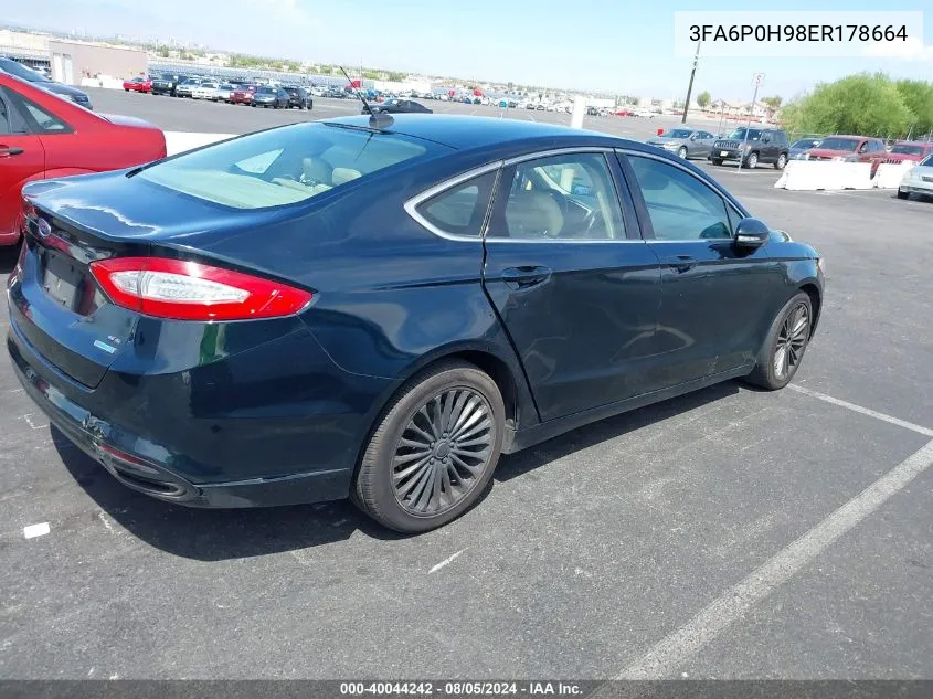 3FA6P0H98ER178664 2014 Ford Fusion Se