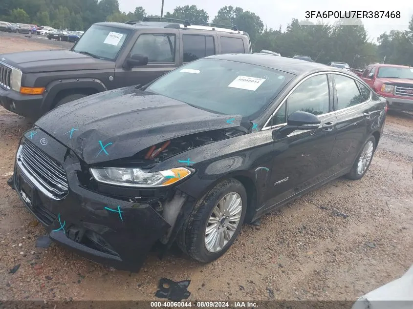 3FA6P0LU7ER387468 2014 Ford Fusion Hybrid Se