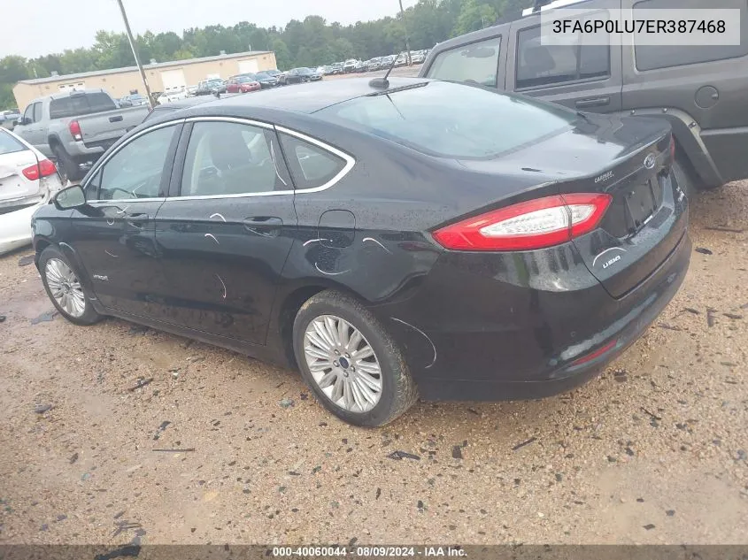 2014 Ford Fusion Hybrid Se VIN: 3FA6P0LU7ER387468 Lot: 40060044