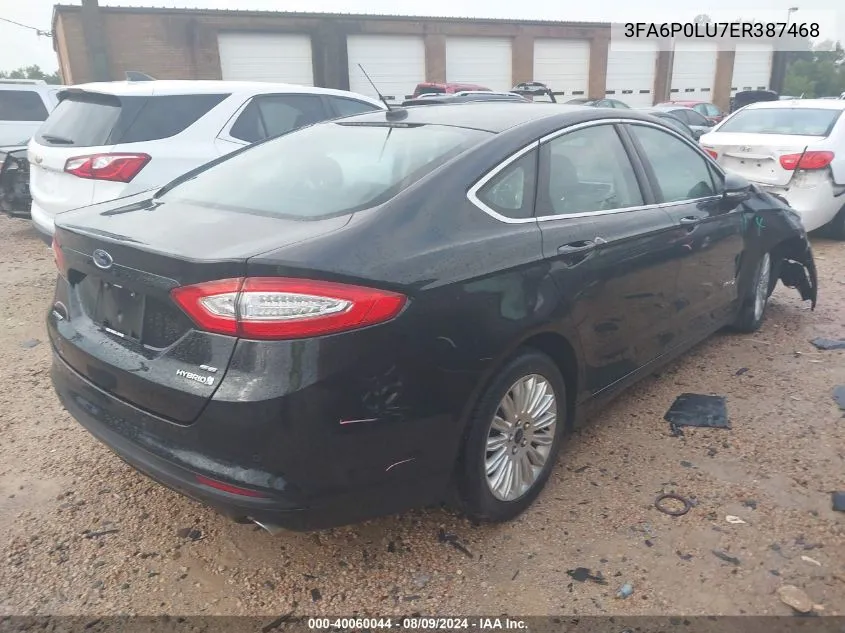 2014 Ford Fusion Hybrid Se VIN: 3FA6P0LU7ER387468 Lot: 40060044