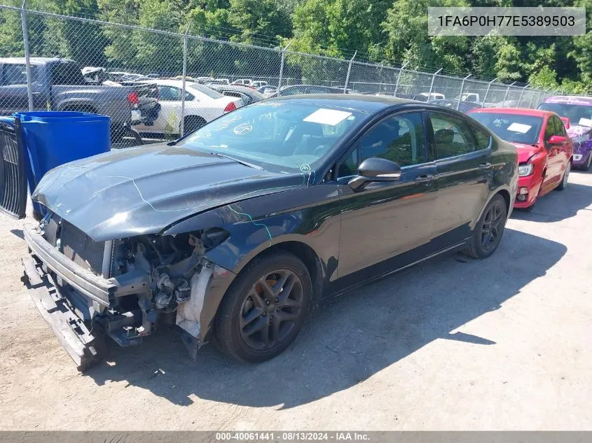 2014 Ford Fusion Se VIN: 1FA6P0H77E5389503 Lot: 40061441