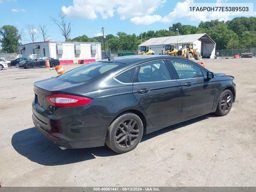 2014 Ford Fusion Se VIN: 1FA6P0H77E5389503 Lot: 40061441