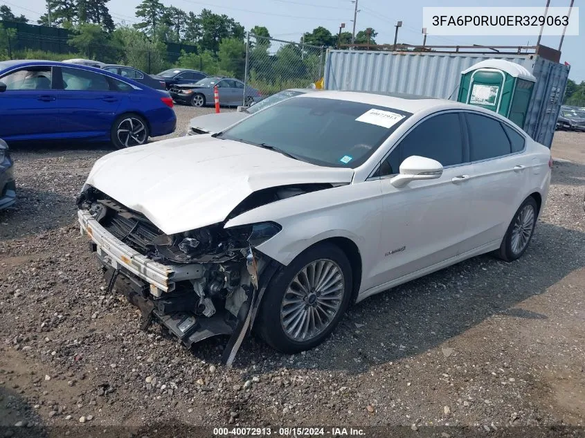 3FA6P0RU0ER329063 2014 Ford Fusion Hybrid Titanium