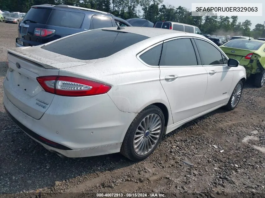 3FA6P0RU0ER329063 2014 Ford Fusion Hybrid Titanium