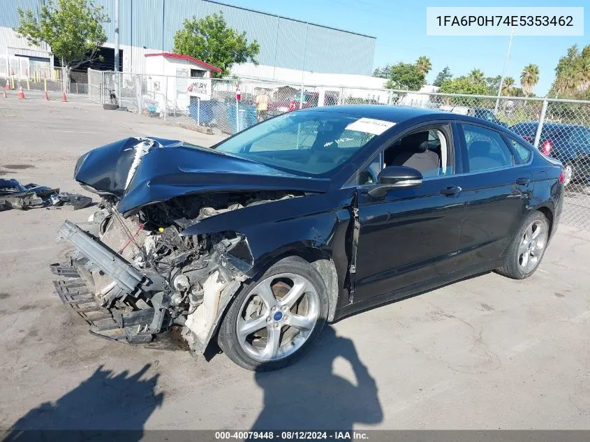 2014 Ford Fusion Se VIN: 1FA6P0H74E5353462 Lot: 40079448