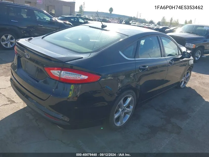 2014 Ford Fusion Se VIN: 1FA6P0H74E5353462 Lot: 40079448