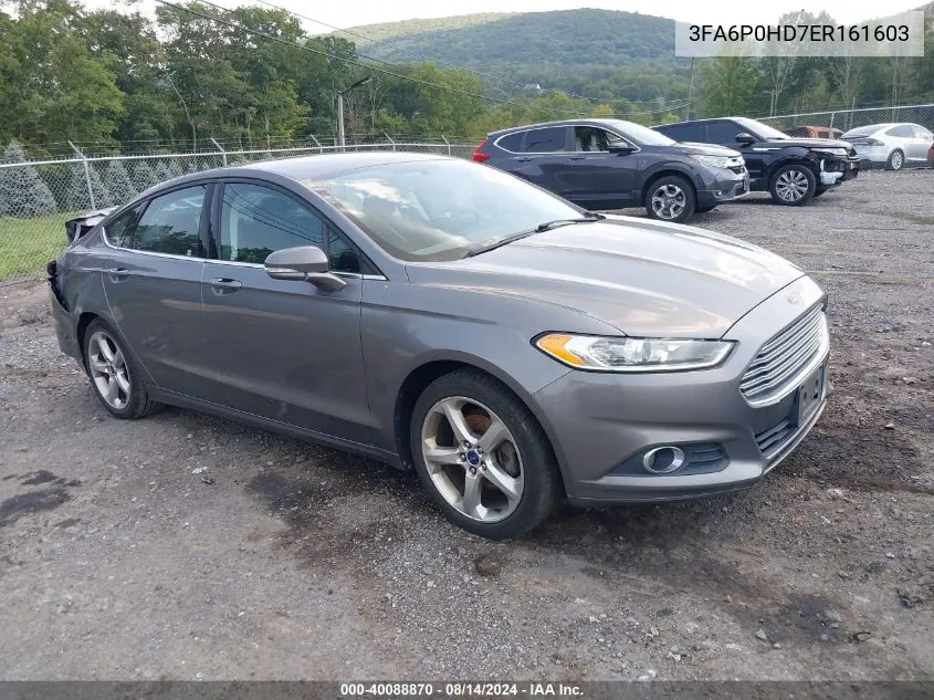 2014 Ford Fusion Se VIN: 3FA6P0HD7ER161603 Lot: 40088870