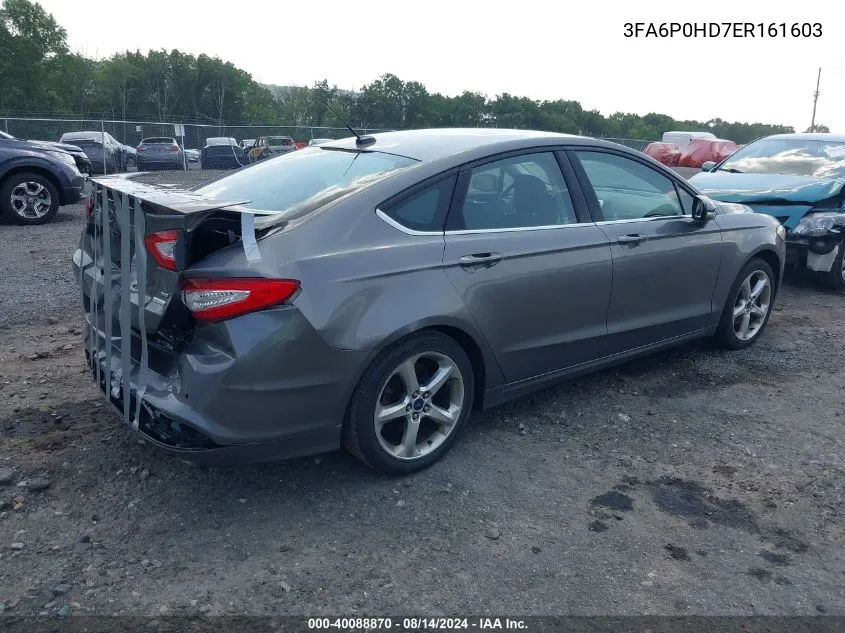 3FA6P0HD7ER161603 2014 Ford Fusion Se