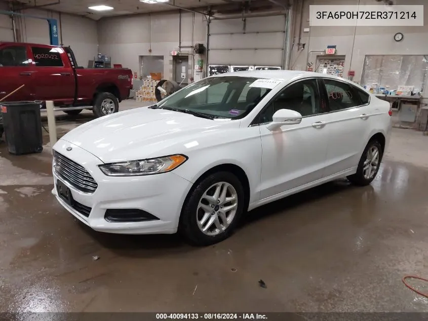 3FA6P0H72ER371214 2014 Ford Fusion Se