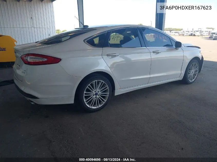 3FA6P0HDXER167623 2014 Ford Fusion Se