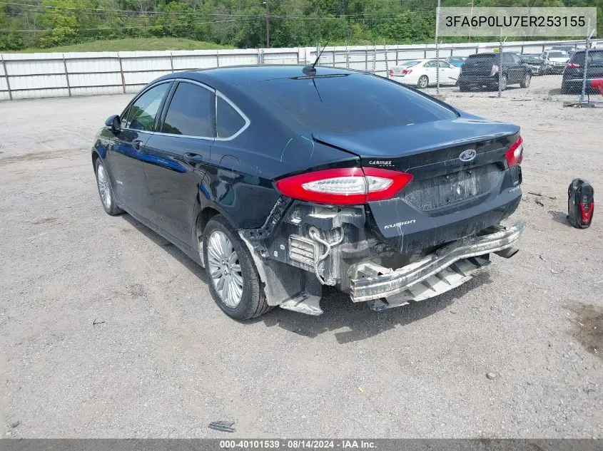 3FA6P0LU7ER253155 2014 Ford Fusion Hybrid Se