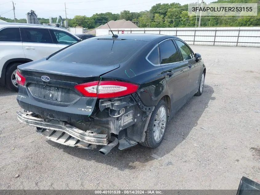 3FA6P0LU7ER253155 2014 Ford Fusion Hybrid Se