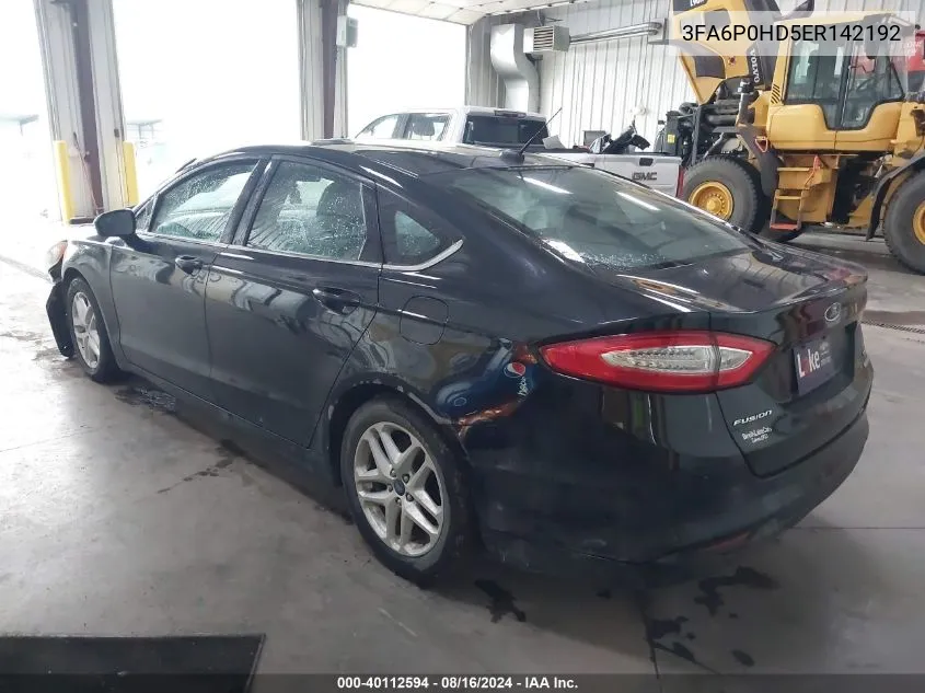 3FA6P0HD5ER142192 2014 Ford Fusion Se