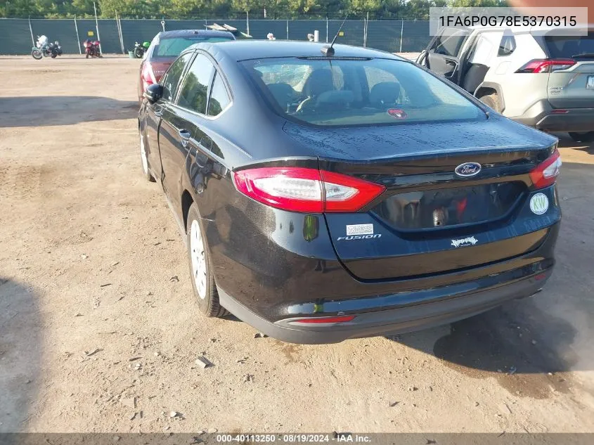 1FA6P0G78E5370315 2014 Ford Fusion S