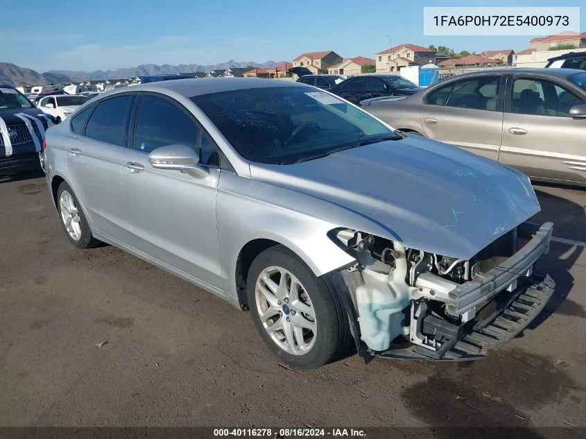 2014 Ford Fusion Se VIN: 1FA6P0H72E5400973 Lot: 40116278