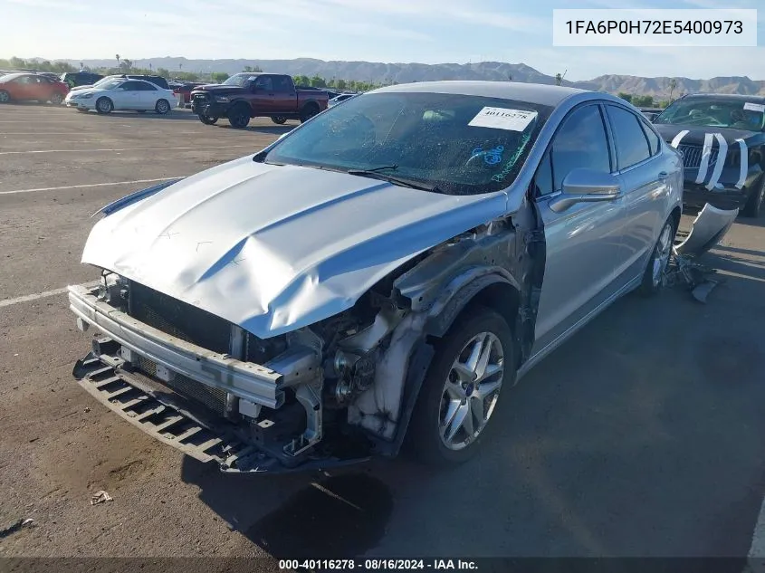 2014 Ford Fusion Se VIN: 1FA6P0H72E5400973 Lot: 40116278