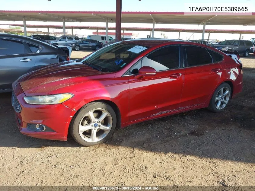 1FA6P0H70E5389665 2014 Ford Fusion Se