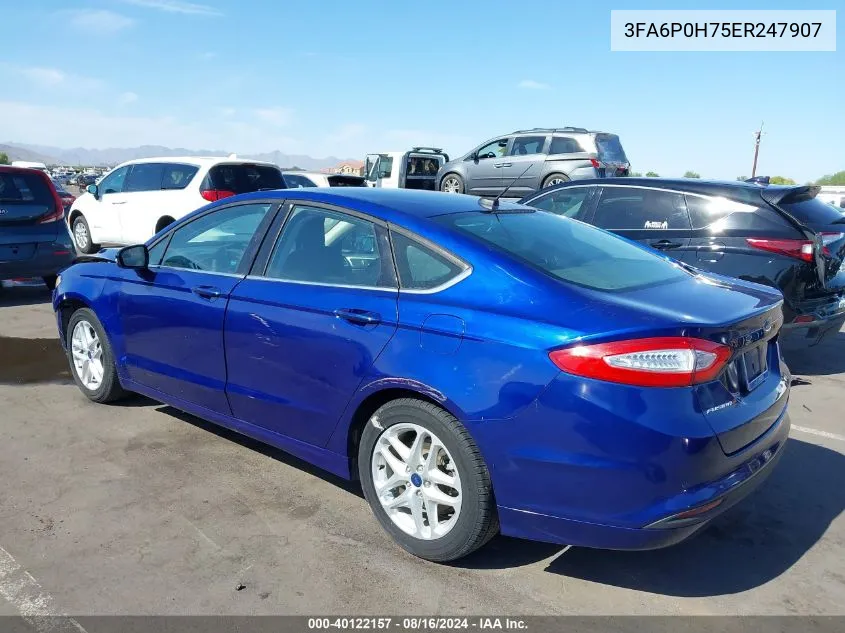 3FA6P0H75ER247907 2014 Ford Fusion Se