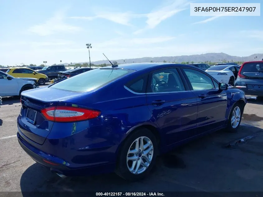 3FA6P0H75ER247907 2014 Ford Fusion Se