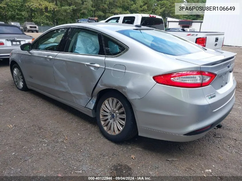 2014 Ford Fusion Titanium Phev VIN: 3FA6P0SU8ER106649 Lot: 40122946