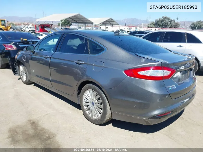 2014 Ford Fusion Energi Titanium VIN: 3FA6P0SU5ER185990 Lot: 40126881