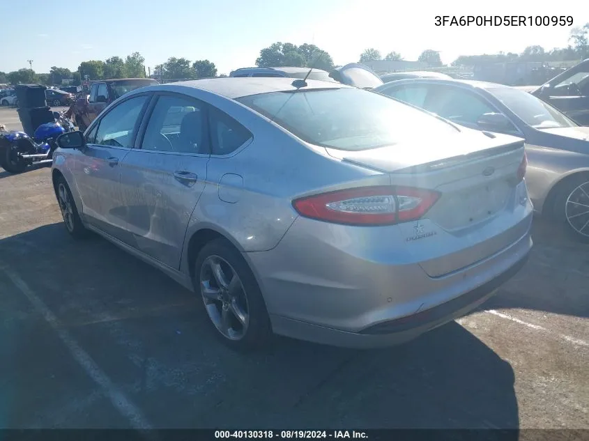 3FA6P0HD5ER100959 2014 Ford Fusion Se