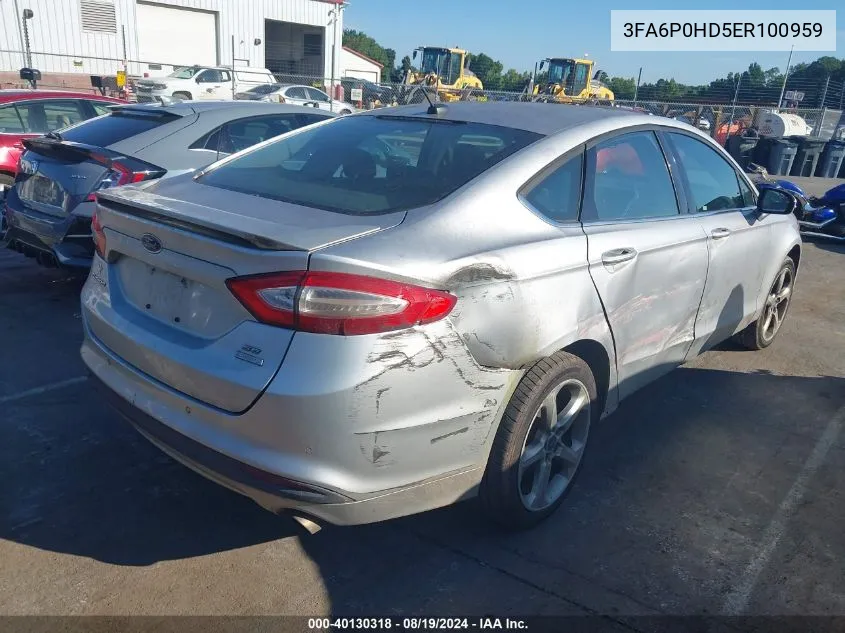 3FA6P0HD5ER100959 2014 Ford Fusion Se