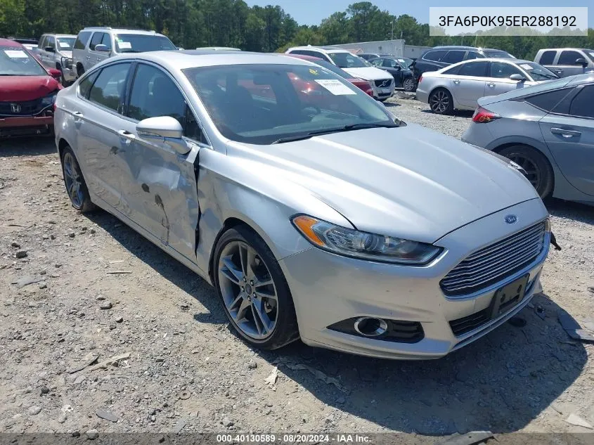 3FA6P0K95ER288192 2014 Ford Fusion Titanium