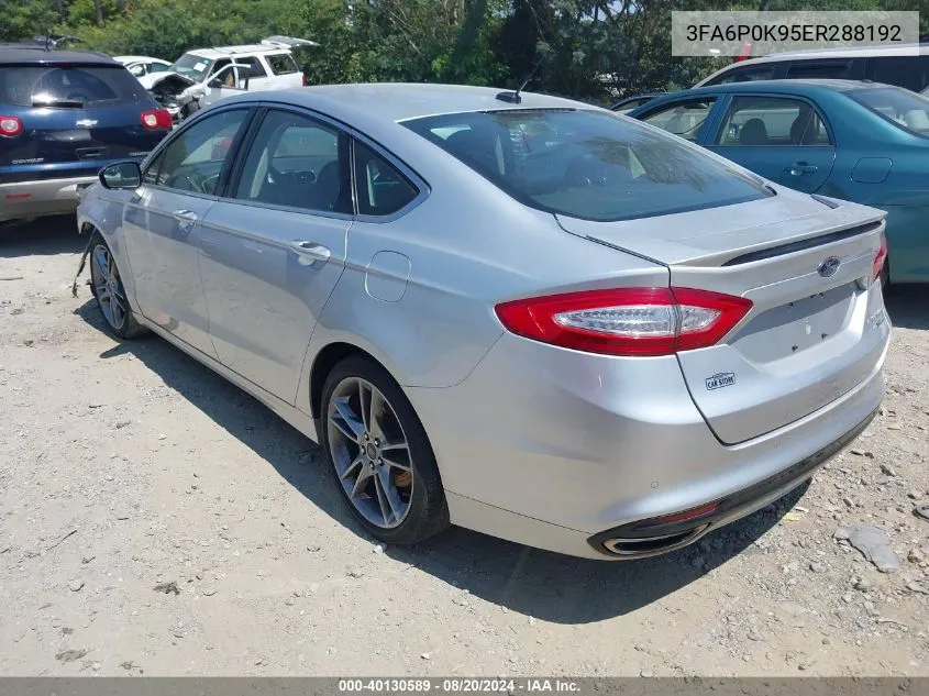 3FA6P0K95ER288192 2014 Ford Fusion Titanium